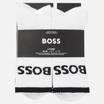 6-Pack Ribbed Quarter Length White Cotton Blend Socks