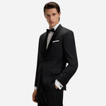 The Simony Round Brass Cufflinks with Black Enamel Insert by BOSS.