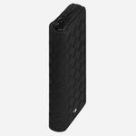 Side view of the Extreme 3.0 Black Leather Two Pen Pouch with Zip.