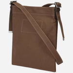 Back view of the Paul Smith Khaki 'Floral Street' Organic Cotton Blend Canvas Musette Bag.