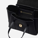 Inside The Chancery Black Medium Flapover Multiway Bag.