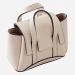 Top view of the Radley The Chancery Salt White Leather Bag Charm.