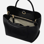 Inside The Compton Black Small Zip Top Multiway Bag.