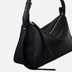 Side view of the Westwell Lane Black Leather Large Zip Top Shoulder Bag.