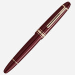 The Meisterstück Burgundy Red LeGrand Rollerball Pen with cap on.