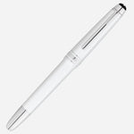 The Meisterstück Classique White Fountain Pen F with cap on.