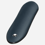 Side view of the Meisterstück Velvet Blue 1-Pen Sleeve.