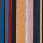 Close up of the pattern on the Men's Brown Twisted Signature Stripe Merino Wool Scarf.