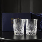 The Edinburgh Star 2 x 38 mL Large 'On the Rocks' Tumblers by Royal Scot Crystal.