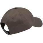 Side view of the Derrel Brown Cotton Cap with Embroidered Patch Logo.