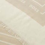 The Laik 120 x 120 Beige Scarf with BOSS Logo by BOSS.