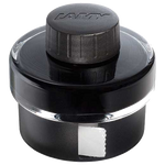 This LAMY fountain pen ink bottle comes in a black colour.