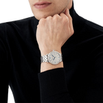 montblanc tradition steel automatic silver watch model man