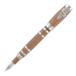 Cap screwed on the end of the Tire-Bouchon oak timber fountain pen by Montegrappa.