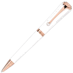 This Montblanc Muses ballpoint pen features rose gold-coated trims.