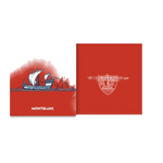 Montblanc's Olympic Heritage Meisterstück Paris Red Ink Bottle, 50 ml has a special design on the boxed packaging.