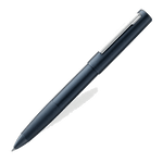 LAMY's Aion Deep Dark Blue Special Edition Rollerball Pen has a subtle metallic blue cap and barrel.