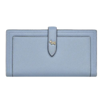 Radley's Smoke Blue Willis Street Large Bifold Purse has a front slip pocket when you lift up the leather strap closure.