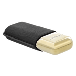 double cigar case gold blac