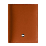 This Montblanc Meisterstück 4CC Rust Leather Card Holder has a bifold closure and can store your card safely in one place.