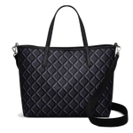 Radley's Southwell Gardens Geo Black Open-Top Grab Bag is made out of recycled fabric with water based PU trims.