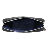 grained leather pouch