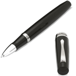 montegrappa jet black elmo 02 rollerball pen flat