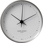 The Georg Jensen HK white stainless steel 22cm wall clock.