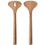 Georg Jensen Oak Wood Alfredo Salad Servers - natural in colour and modern in design.