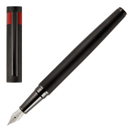 Loop Diamond Fountain Pen Black and Red by Hugo Boss with black and red exterior.