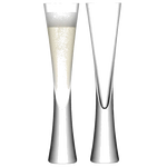 LSA International's Signature Moya 2 x Champagne Flutes feature a tapered rim.