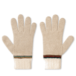 These Paul Smith Oatmeal 'Signature Stripe' Wool Gloves are made with lambswool and mohair and also have a matching hat available.