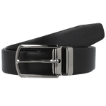BOSS Reversible Leather Belt With Gunmetal Buckle