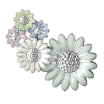 This Single Daisy Enamel Medium Ear Cuff - Left Ear by Georg Jensen has a mix of pastel shades for the petals.