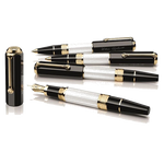 This Montblanc Writers Edition Shakespeare FP, RB & MP Set includes a fountain pen, rollerball, and mechanical pencil.