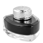 This S.T. Dupont Paris Royal Blue Ink Bottle is presented inside a D-shaped bottle.