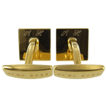 Hugo Boss cufflinks engraving in our script font.