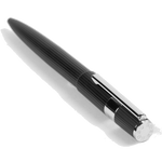 This Hugo Boss Black & Chrome Gear Pinstripe Ballpoint Pen will come in a presentation box.