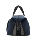 tumi navy alpha 3 double expansion satchel side view