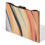 This Women's Dusky Swirl Leather Pull-Out Card Holder by Paul Smith has the swirl pattern with a range of colours and the burgundy plain leather.