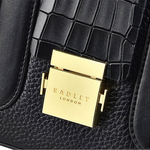 radley black mayfair lane faux croc multiway grab bag buckle