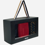 The gift box for the 3 Pairs of Socks Winter Gift Set in Red, Black, and Fair Isle.