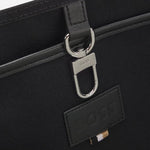 Inside the Black and Beige Palmah Tote with Logo Straps.