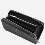 Inside the New Crosstown Black Grained Leather 16CC Organiser.