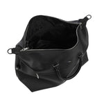 Inside the Ray Black Faux Leather Soft Holdall.