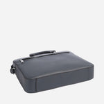 Base of the Ray Navy Blue Faux Leather Document Case.