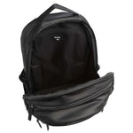 Inside the Stormy Black Polyester Backpack with BOSS Logo.