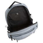 Inside the Stormy Platinum Grey Polyester Backpack with BOSS Logo.