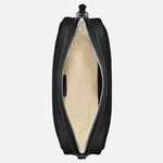 Inside the Black Grained Leather Cross Body Bag.