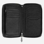 Inside the Black Sartorial Leather 12CC Medium Wallet with Zip.